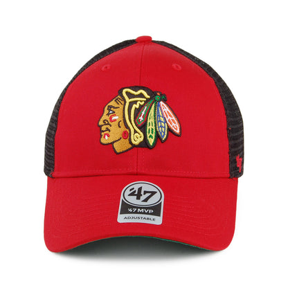 47 Brand NHL Chicago Blackhawks Trucker Cap - Branson MVP - Rot