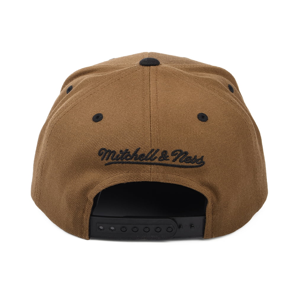 Mitchell & Ness Box Logo Snapback Cap - Hellbraun-Schwarz