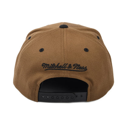 Mitchell & Ness Box Logo Snapback Cap - Hellbraun-Schwarz