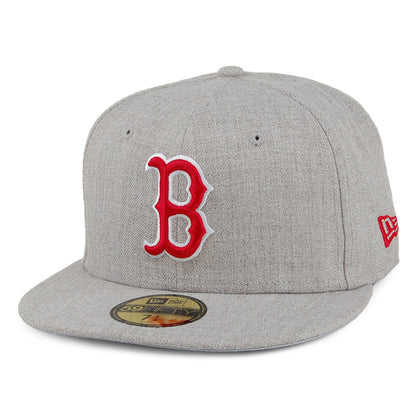 New Era 59FIFTY Boston Red Sox Baseball Cap - MLB Heather Gray Series - Meliertes Grau