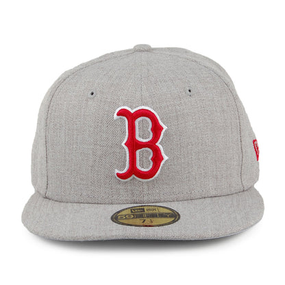 New Era 59FIFTY Boston Red Sox Baseball Cap - MLB Heather Gray Series - Meliertes Grau