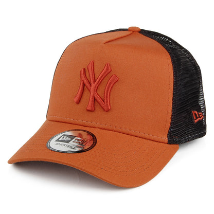 New Era A-Frame New York Yankees Trucker Cap MLB League Essential - Rostrot-Schwarz