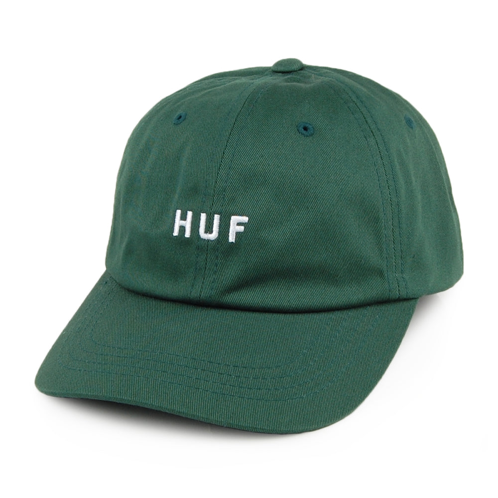 HUF Original Logo Baseball Cap mit gebogenem Visier aus Baumwolle - Grün