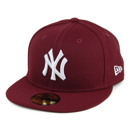 New Era 59FIFTY New York Yankees Baseball Cap - MLB League Essential - Kastanienbraun-Weiß