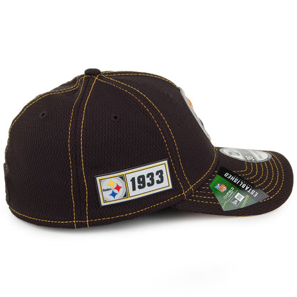 New Era 39THIRTY Pittsburgh Steelers Baseball Cap - NFL Onfield Road - Schwarz