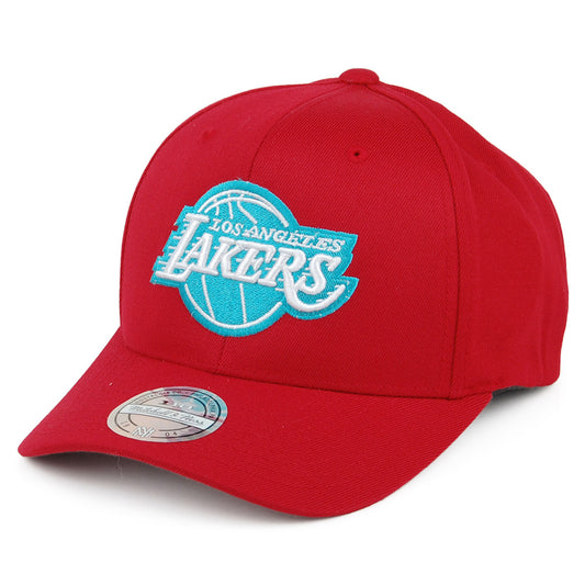 Mitchell & Ness L.A. Lakers Snapback Cap - Red/Teal - Rot