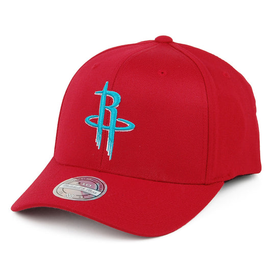 Mitchell & Ness Houston Rockets Snapback Cap - Red/Teal - Rot