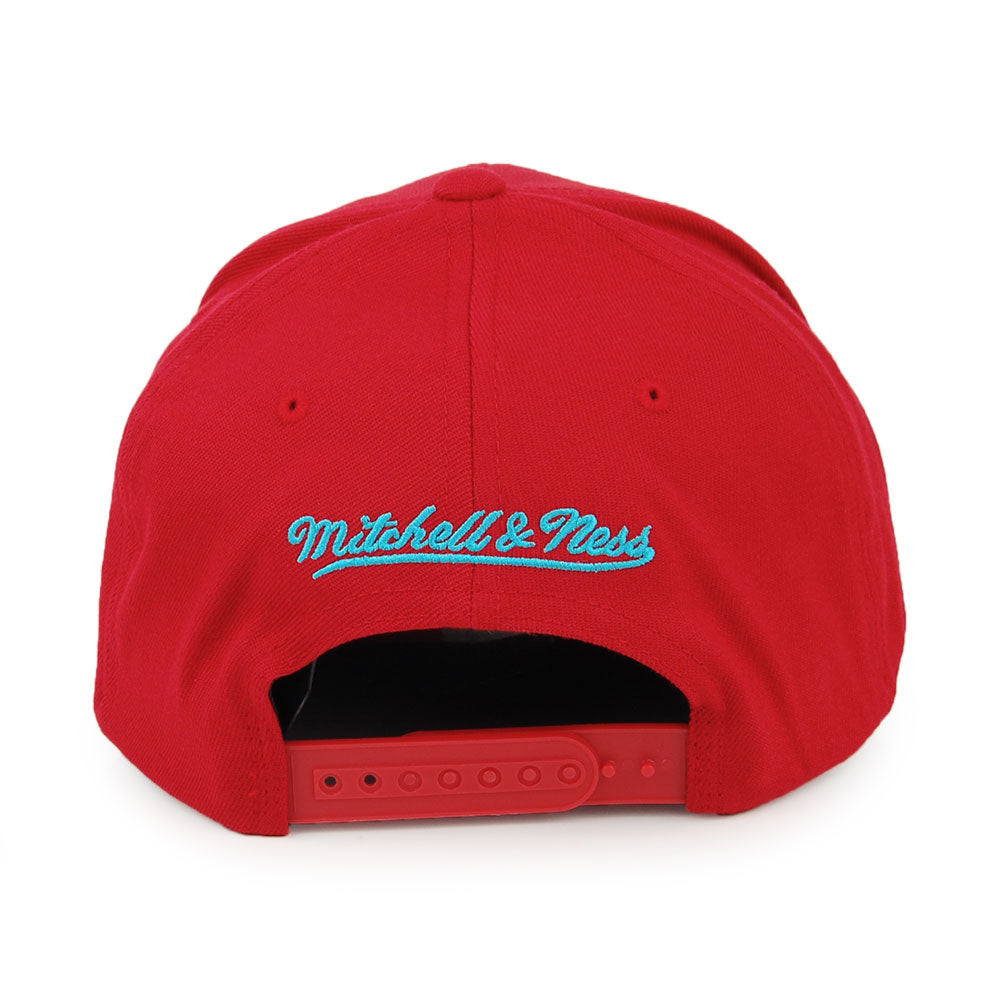 Mitchell & Ness Houston Rockets Snapback Cap - Red/Teal - Rot