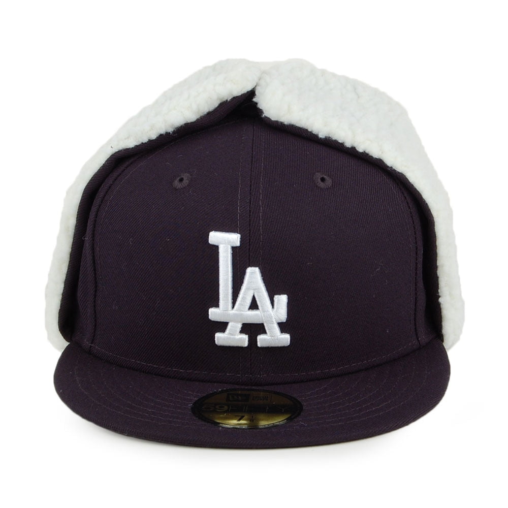 New Era 59FIFTY L.A. Dodgers Baseball Cap mit Ohrenklappen - MLB Dogear - Marineblau-Weiß
