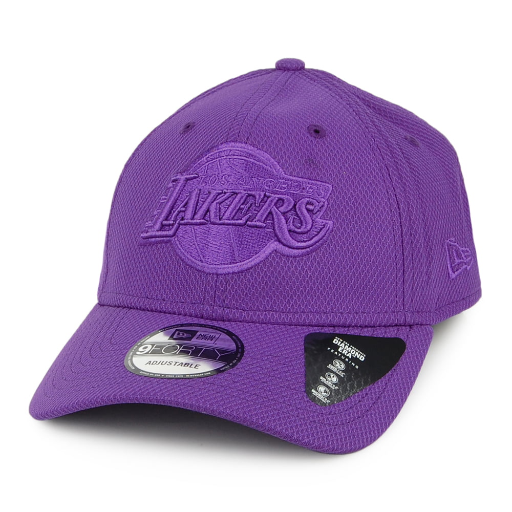 New Era 9FORTY L.A. Lakers Baseball Cap - NBA Mono Team Colour - Lila