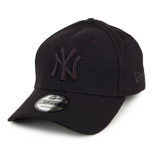 New Era 9FORTY New York Yankees Baseball Cap - MLB Melton - Schwarz