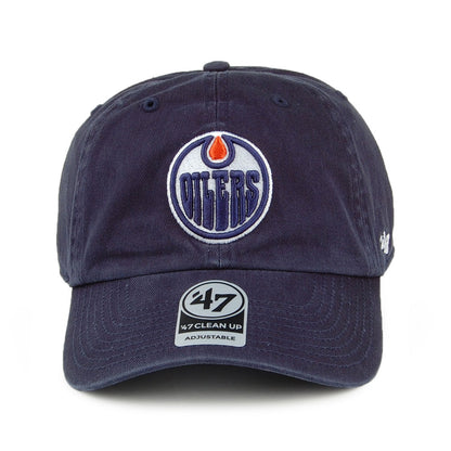 47 Brand Edmonton Oilers Baseball Cap - NHL Clean Up - Marineblau