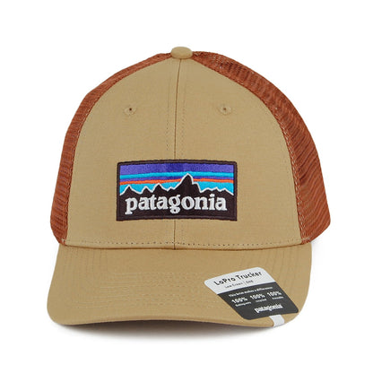 Patagonia P-6 Logo LoPro Trucker Cap aus organischer Baumwolle - Hellbraun-Braun
