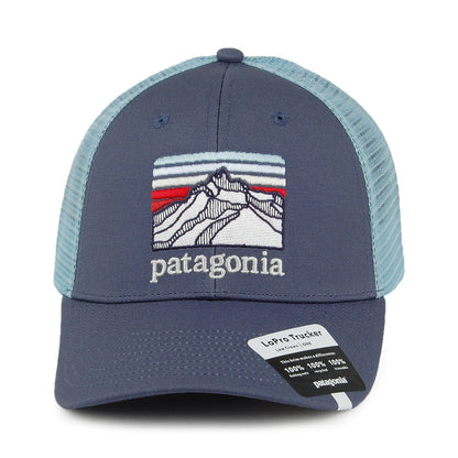 Patagonia Line Logo Ridge LoPro Trucker Cap aus Organic Cotton Canvas - Blau