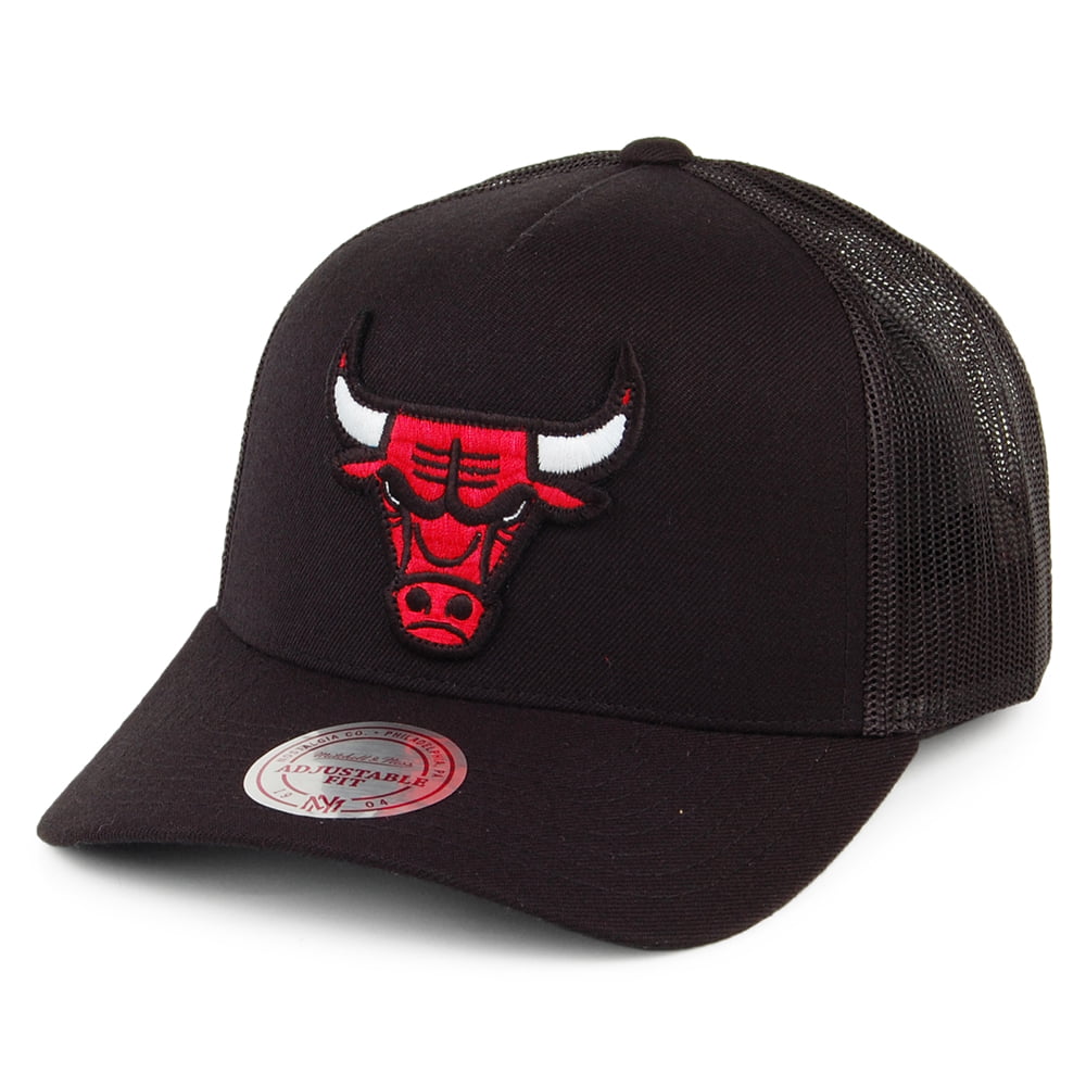 Mitchell & Ness Chicago Bulls Trucker Cap - Team Logo - Schwarz