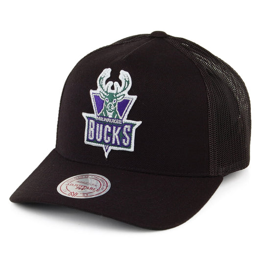 Mitchell & Ness Milwaukee Bucks Trucker Cap - Team Logo - Schwarz