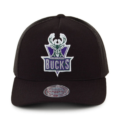 Mitchell & Ness Milwaukee Bucks Trucker Cap - Team Logo - Schwarz