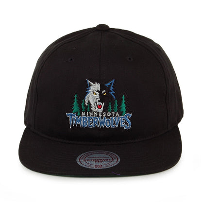 Mitchell & Ness Minnesota Timberwolves Snapback Cap - Team Logo Deadstock - Schwarz