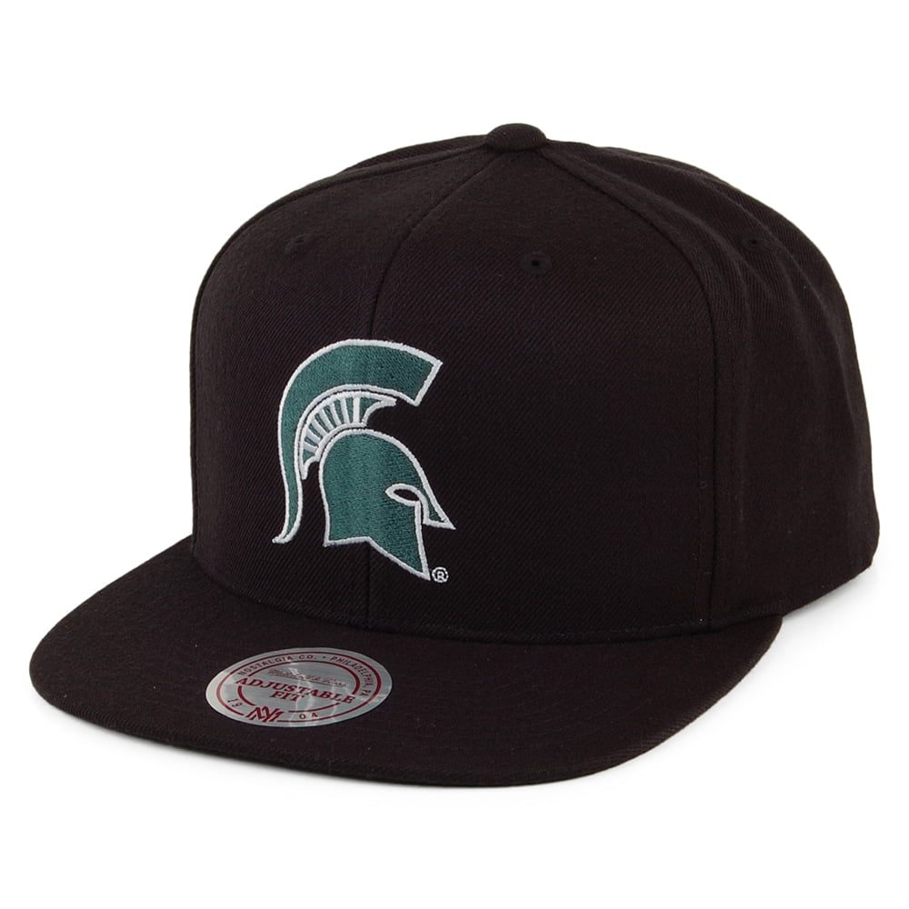 Mitchell & Ness Michigan State Spartans Snapback Cap - Core Wool Solid - Schwarz