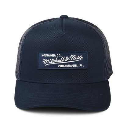 Mitchell & Ness Branded Box Logo Classic Trucker Cap - Marineblau