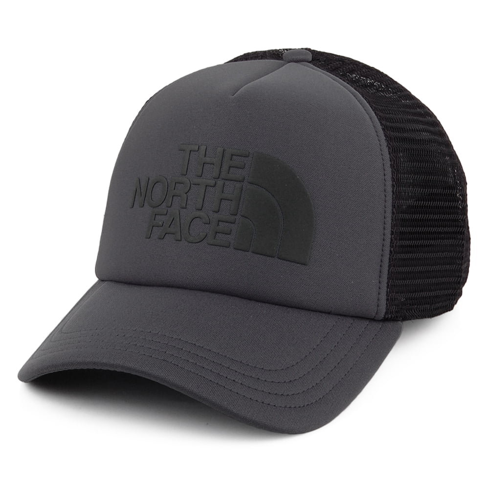 The North Face TNF Logo Deep Fit Trucker Cap - Grau-Schwarz