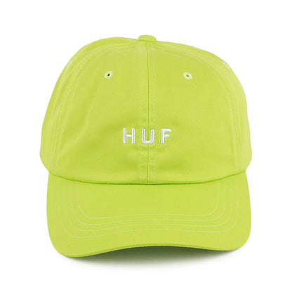 HUF Original Logo Baseball Cap mit gebogenem Visier aus Baumwolle - Limettengrün