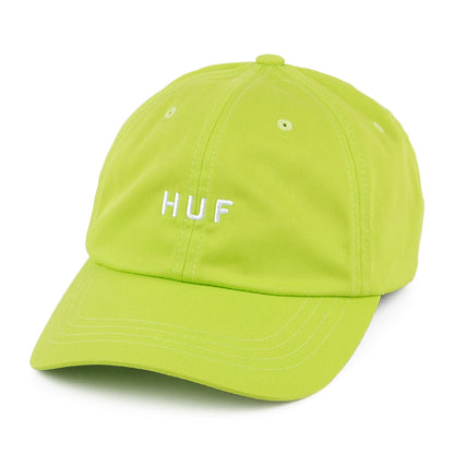 HUF Original Logo Baseball Cap mit gebogenem Visier aus Baumwolle - Limettengrün