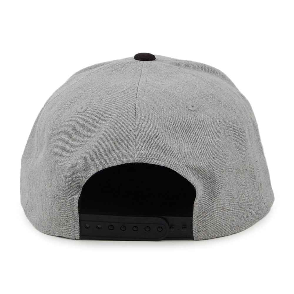 Brixton Gate III Medium Profil Snapback Cap - Grau-Schwarz