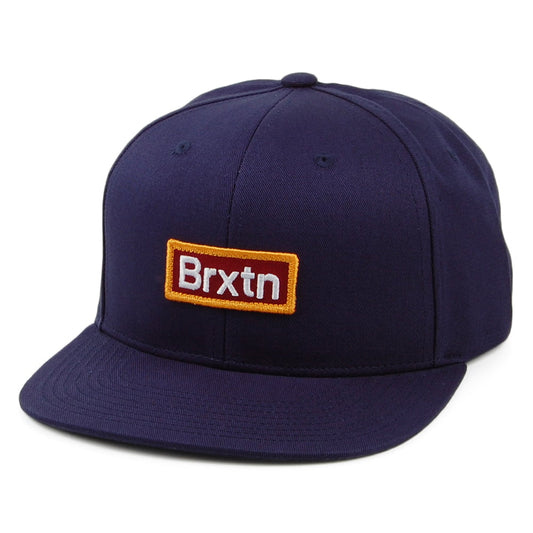 Brixton Gate III Medium Profil Snapback Cap - Marineblau