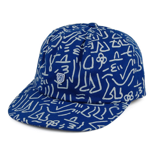 Brixton B-Shield III Lucas Beaufort Strapback Cap - Blau-Weiß