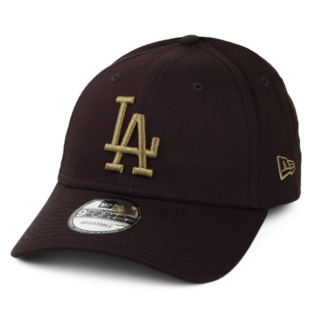 New Era 9FORTY L.A. Dodgers Baseball Cap - MLB League Basic - Schwarz-Olivgrün