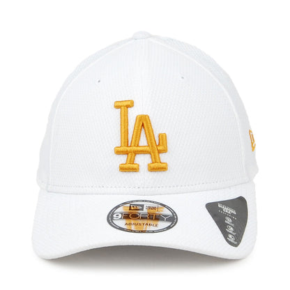 New Era 9FORTY L.A. Dodgers Baseball Cap - MLB Diamond Era Essential - Weiß-Gelb