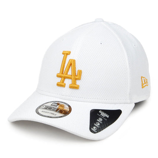 New Era 9FORTY L.A. Dodgers Baseball Cap - MLB Diamond Era Essential - Weiß-Gelb