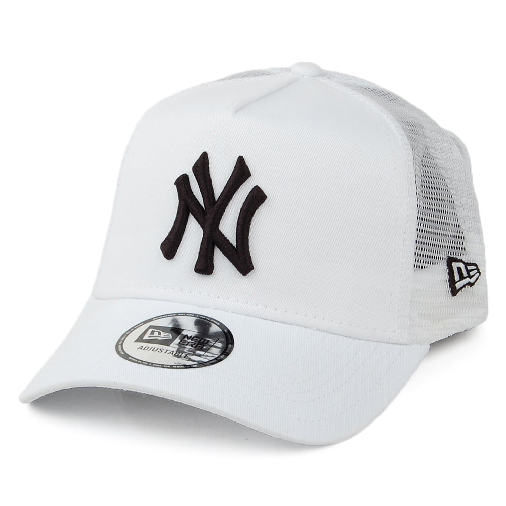 New Era 9FORTY A-Frame New York Yankees Trucker Cap MLB Essential - Weiß-Schwarz