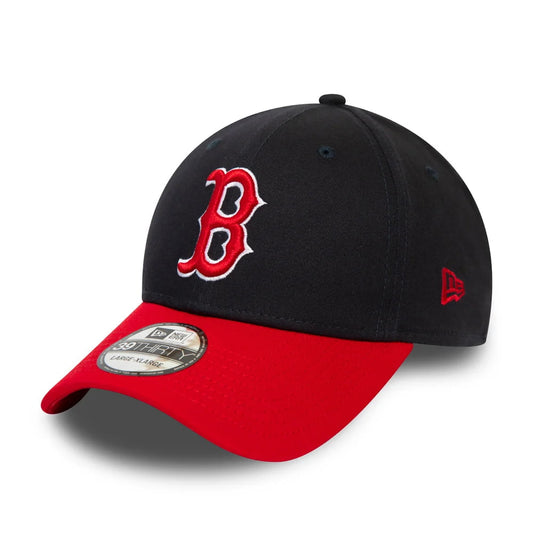 New Era 39THIRTY Boston Red Sox Baseball Cap - MLB League Essential - Marineblau-Rot