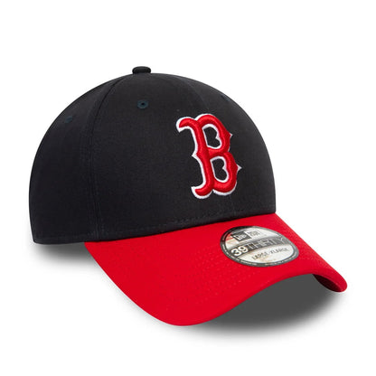 New Era 39THIRTY Boston Red Sox Baseball Cap - MLB League Essential - Marineblau-Rot