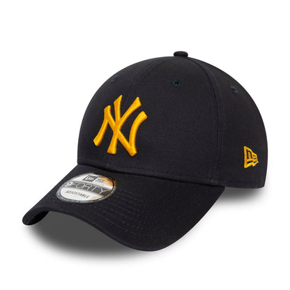 New Era 9FORTY II New York Yankees Baseball Cap - MLB League Essential - Marineblau-Gelb