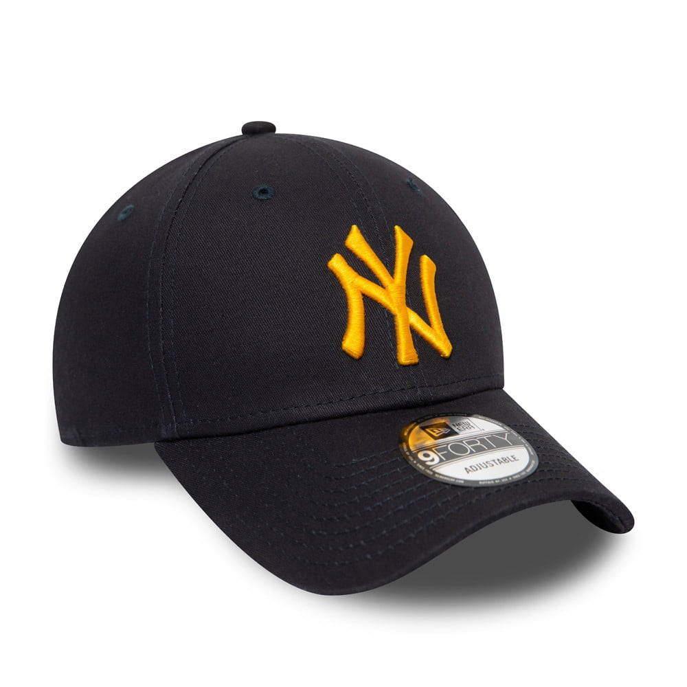 New Era 9FORTY II New York Yankees Baseball Cap - MLB League Essential - Marineblau-Gelb