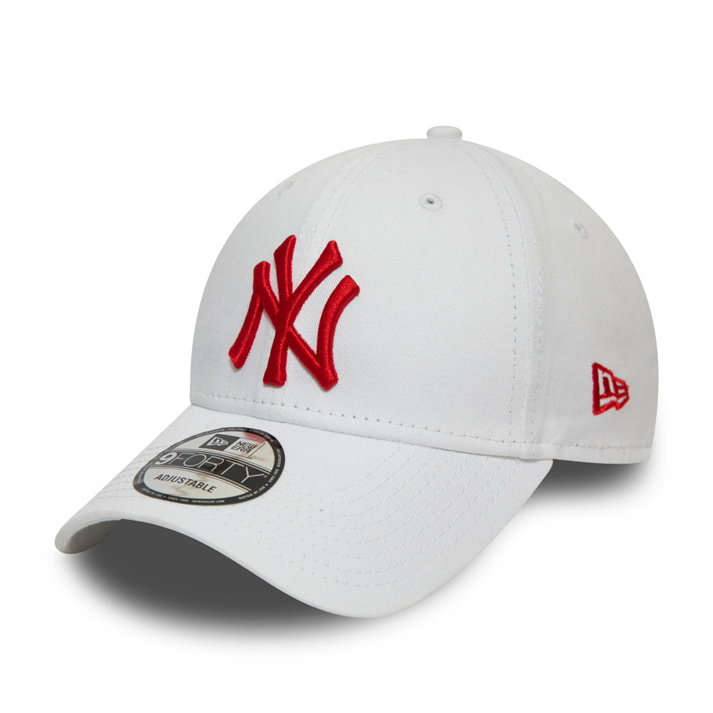 New Era 9FORTY II New York Yankees Baseball Cap - MLB League Essential - Weiß-Rot