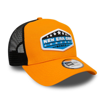 New Era Star Patch Trucker Cap - Orange