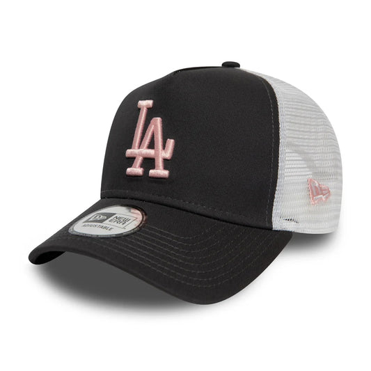 New Era L.A. Dodgers Trucker Cap MLB League Essential - Grau-Pink