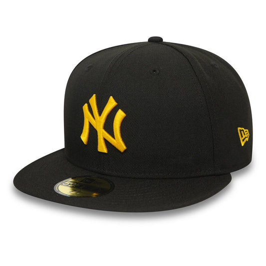 New Era 59FIFTY New York Yankees Baseball Cap - MLB League Essential - Schwarz-Gelb