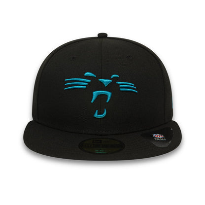 New Era 59FIFTY Carolina Panthers Baseball Cap - NFL Team Tonal Shadow Logo - Schwarz