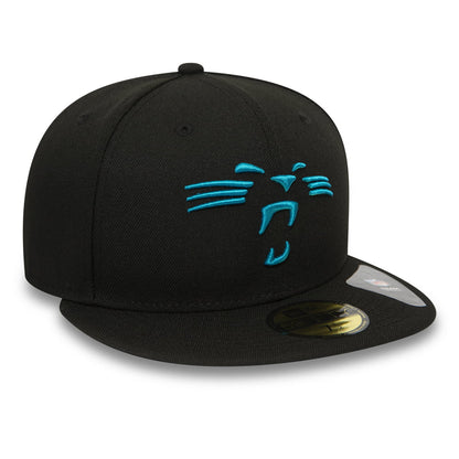 New Era 59FIFTY Carolina Panthers Baseball Cap - NFL Team Tonal Shadow Logo - Schwarz