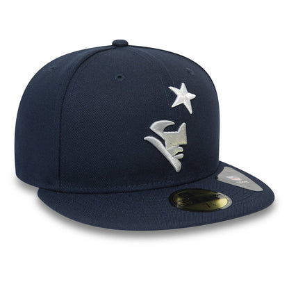 New Era 59FIFTY New England Patriots Baseball Cap - NFL Team Tonal Shadow Logo - Marineblau