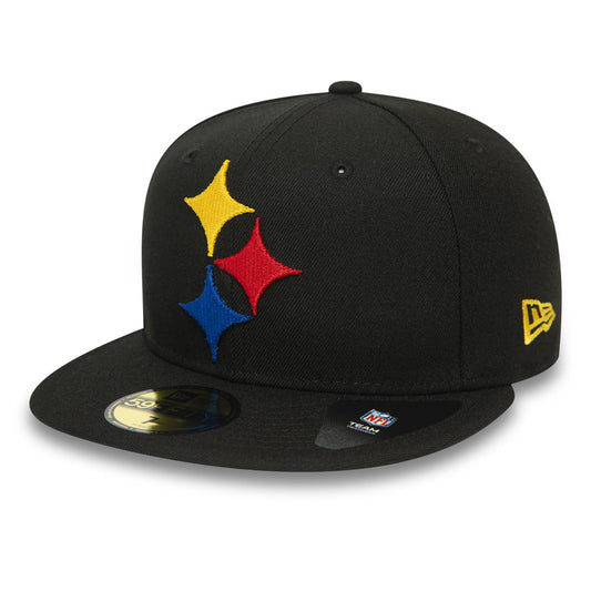 New Era 59FIFTY Pittsburgh Steelers Baseball Cap - NFL Team Tonal Shadow Logo - Schwarz