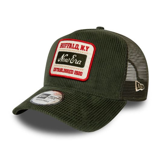 New Era Kord Trucker Cap Fabric Patch - Olivgrün