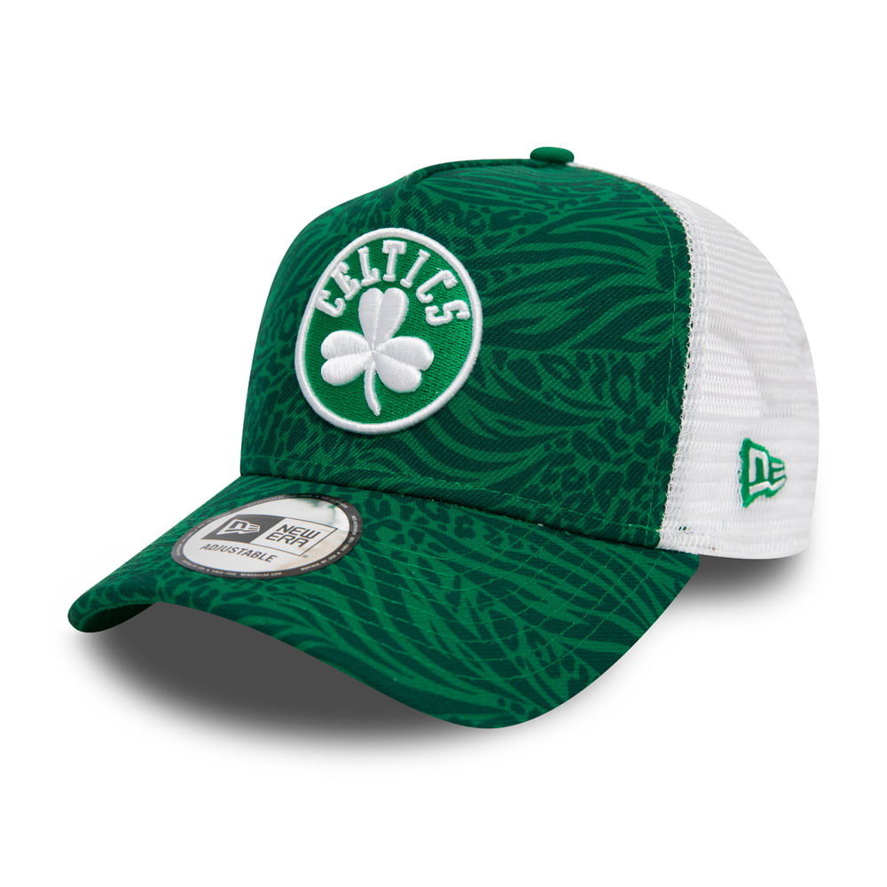 New Era Boston Celtics Trucker Cap NBA Animal Print - Grün