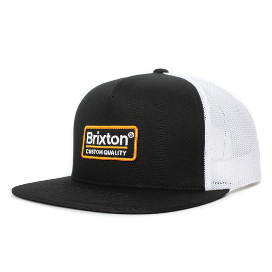 Brixton Palmer Trucker Cap - Schwarz-Weiß-Gold