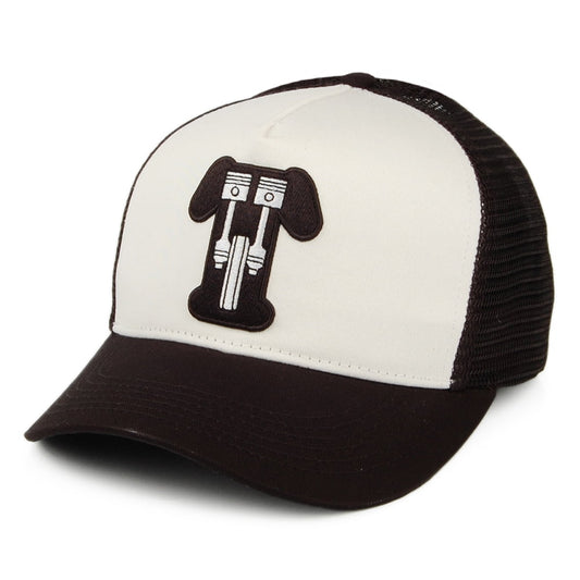 Triumph Motorcycles Kerosin Vintage Logo Trucker Cap - Schwarz-Knochen